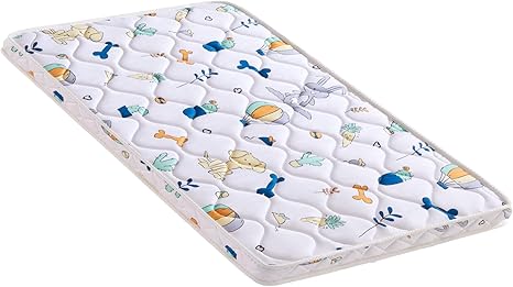 Baby Bassinet Mattress 47x 23.6 inches- Firm Support and Comfort Premium Foam, Noiseless and Odorless, Hypoallergenic Small Crib Mattress, Fits Moses Basket, Dual Sided with Soft Breathable Fabric