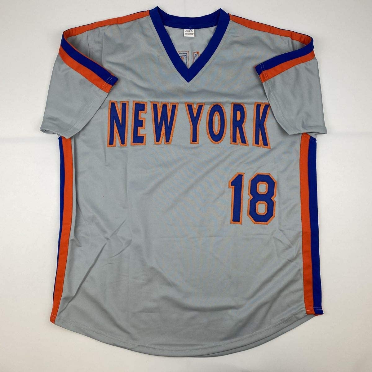 Autographed/Signed Darryl Strawberry New York Grey Baseball Jersey PSA/DNA COA