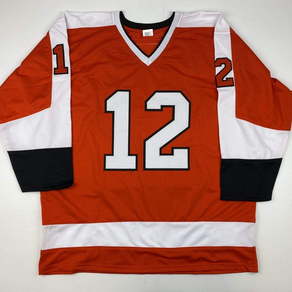 Autographed/Signed Simon Gagne Philadelphia Orange Hockey Jersey JSA COA