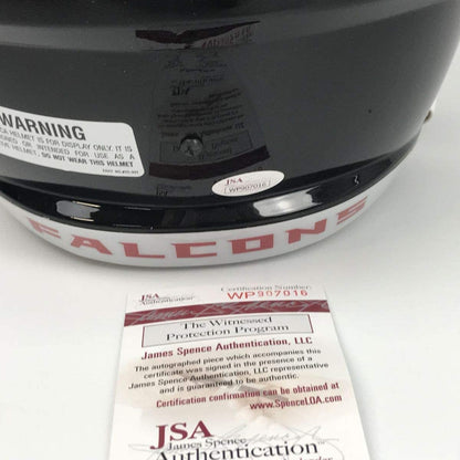 Autographed/Signed Michael Mike Vick Atlanta Falcons Retro Full Size FS F/S Replica Football Helmet JSA COA