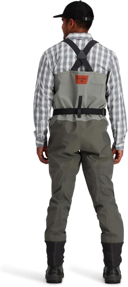 Simms Mens Freestone Stockingfoot Chest-High Fishing Waders - Durable Breathable Performance-Driven Waterproof Waders Smoke (Large 9-11 Foot)