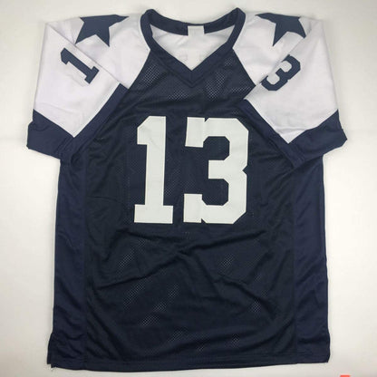 Autographed/Signed Michael Gallup Dallas Thanksgiving Day Football Jersey JSA COA