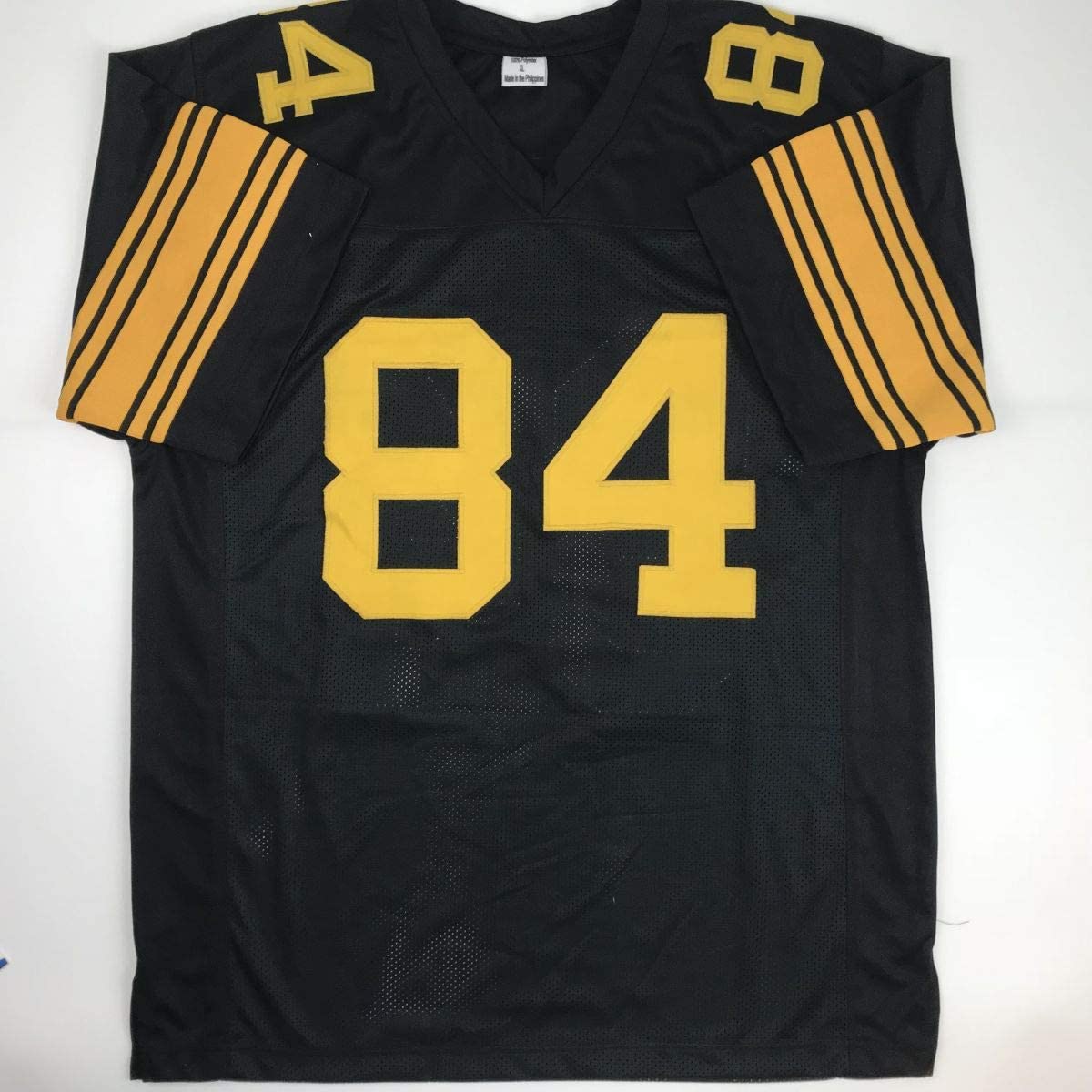 Autographed/Signed Antonio Brown Pittsburgh Color Rush Black Football Jersey Beckett BAS COA