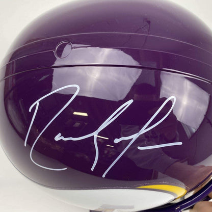 Autographed/Signed Randy Moss Minnesota Vikings Full Size FS F/S Replica Football Helmet JSA COA