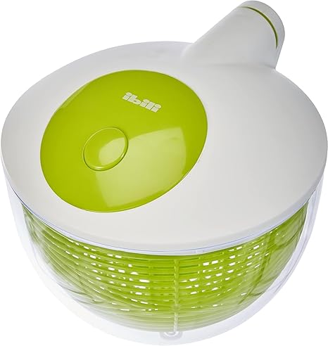 IBILI Salad Spinner Small 1.6L / 1.7 Qt, Lettuce Spinner with Bowl, Vegetable and Fruit Washer Cleaner Dryer Dishwasher Safe, Includes Brake for Easy Spin-Stop, Made in Spain