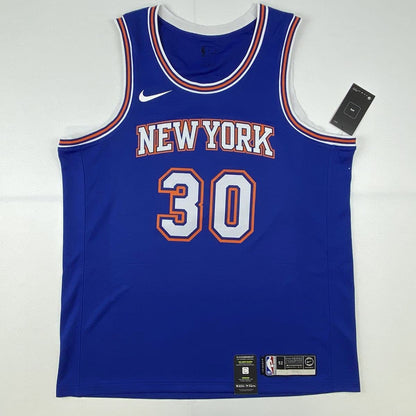 Autographed/Signed Julius Randle New York Knicks Blue Basketball Jersey Fanatics COA