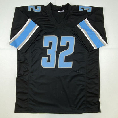 Autographed/Signed D'Andre Swift Detroit Black Football Jersey JSA COA