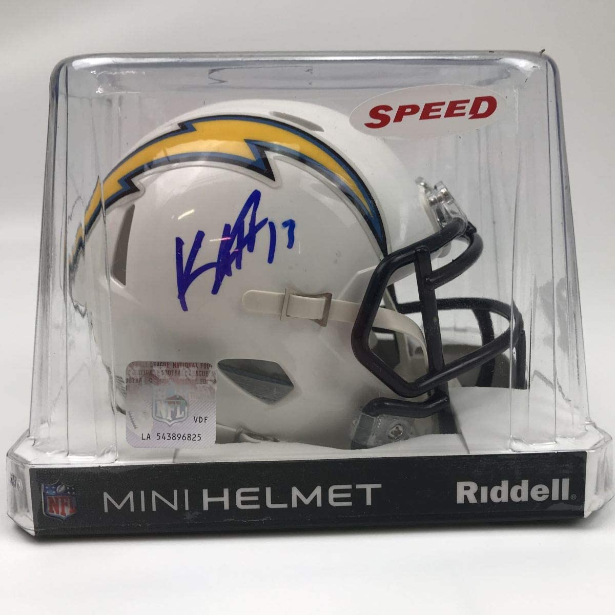 Autographed/Signed Keenan Allen Los Angeles LA Chargers Football Mini Helmet Beckett BAS COA