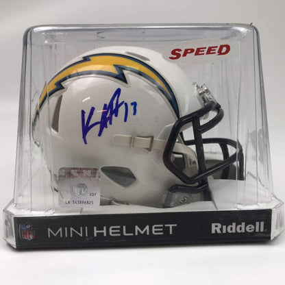 Autographed/Signed Keenan Allen Los Angeles LA Chargers Football Mini Helmet Beckett BAS COA