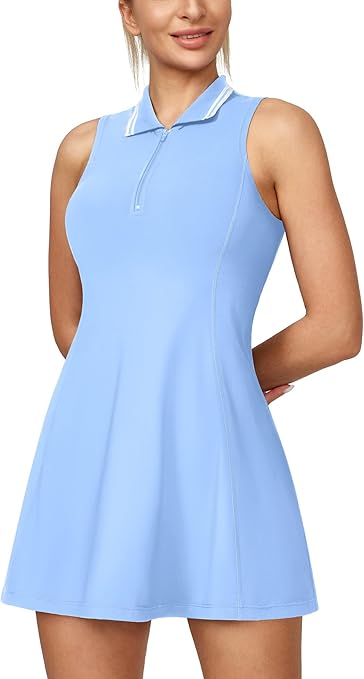 Golf Dress Tennis Dresses for Women with Built in Shorts and Bra 3 Pockets Athletic Dress Workout Dress for Active