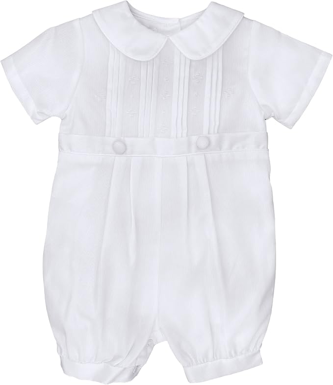 Baby Boys' Pique Christening Knicker, White