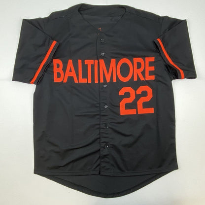 Autographed/Signed Jim Palmer HOF 1990 Baltimore Black Baseball Jersey JSA COA