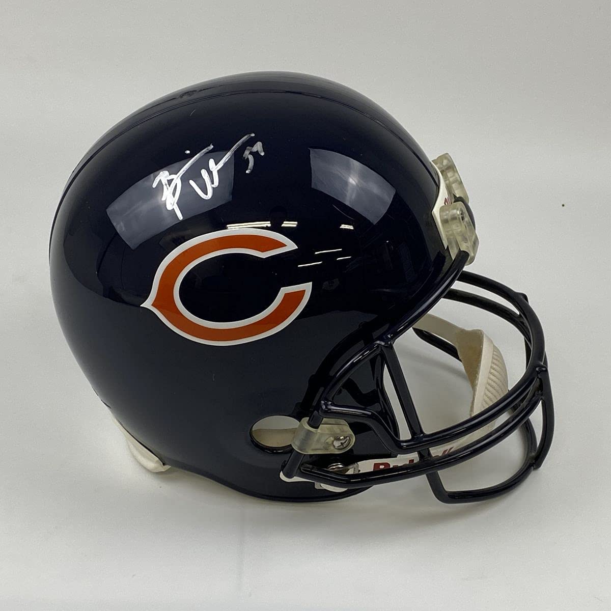 Autographed/Signed Brian Urlacher Chicago Bears Full Size FS F/S Replica Football Helmet PSA/DNA COA