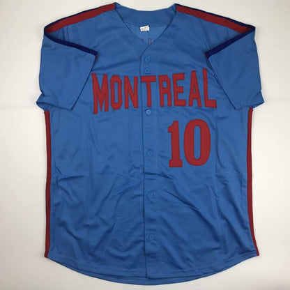 Autographed/Signed Andre Dawson Montreal Blue Baseball Jersey JSA COA