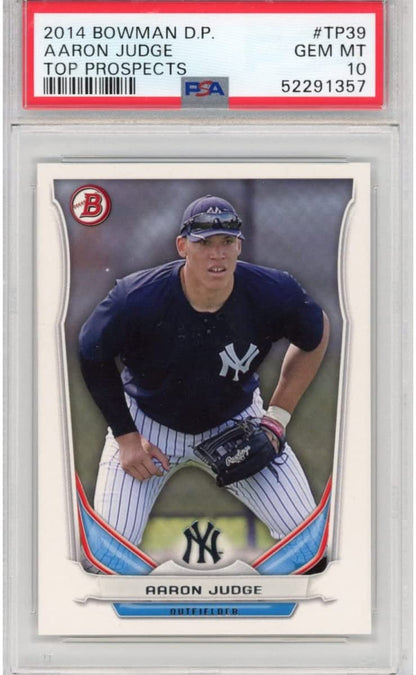 Graded 2014 Topps Bowman Draft Picks Aaron Judge #TP39 Top Prospects Rookie RC Baseball Card PSA 10 Gem Mint
