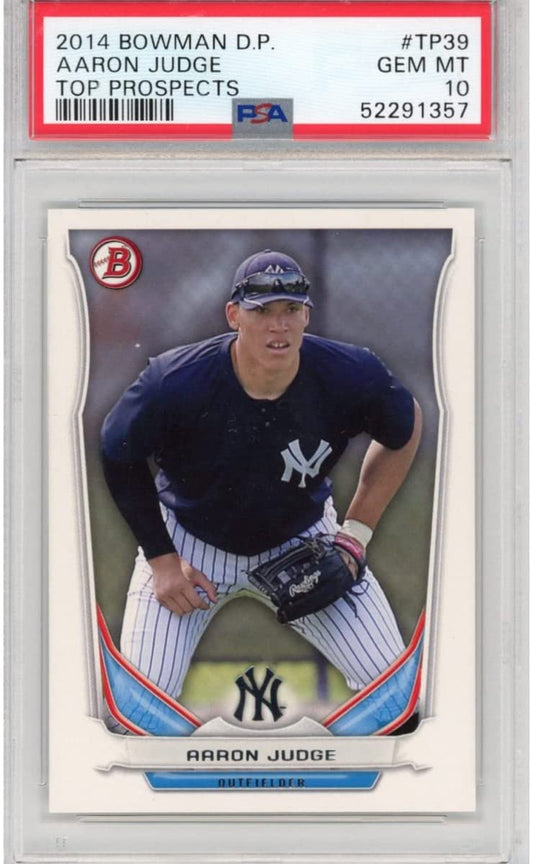 Graded 2014 Topps Bowman Draft Picks Aaron Judge #TP39 Top Prospects Rookie RC Baseball Card PSA 10 Gem Mint