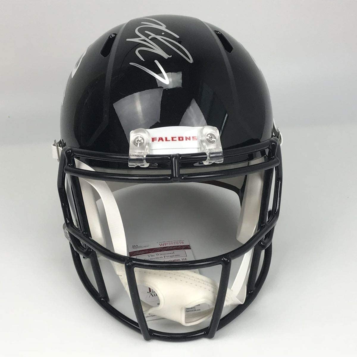 Autographed/Signed Michael Mike Vick Atlanta Falcons Retro Full Size FS F/S Replica Football Helmet JSA COA