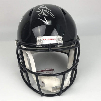 Autographed/Signed Michael Mike Vick Atlanta Falcons Retro Full Size FS F/S Replica Football Helmet JSA COA