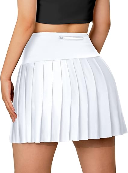 SANGTREE Women Pleated Tennis Skirt with Pockets Girls High Waisted Athletic Golf Skorts, 2 Years - US 4XL