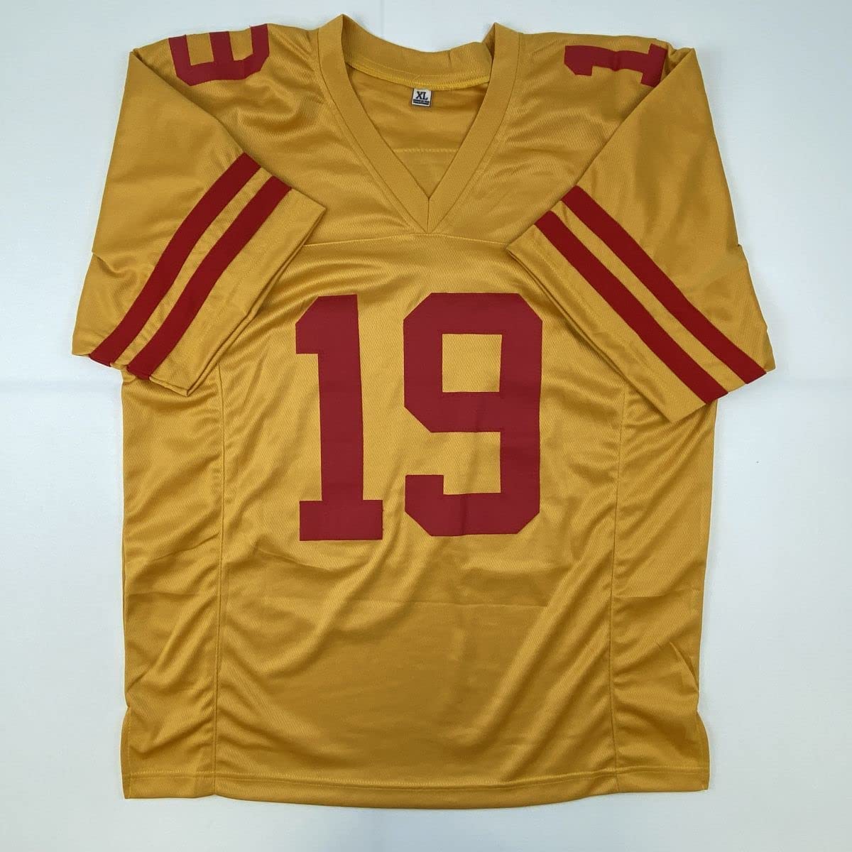 Autographed/Signed Deebo Samuel San Francisco Gold Football Jersey JSA COA