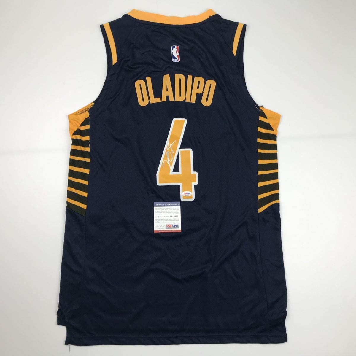 Autographed/Signed Victor Oladipo Indiana Blue Basketball Jersey PSA/DNA COA