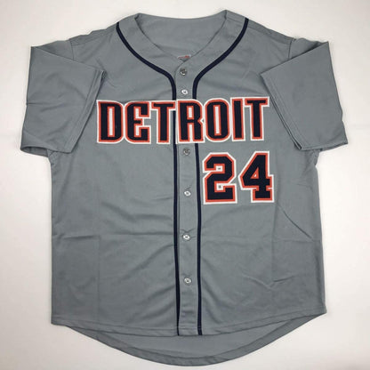 Autographed/Signed Miguel Cabrera Detroit Grey Baseball Jersey JSA COA
