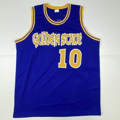Autographed/Signed Tim Hardaway Golden State Blue Basketball Jersey JSA COA