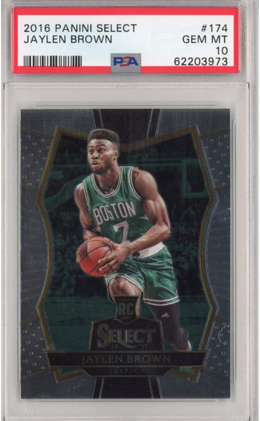Graded 2016-17 Panini Select Jaylen Brown #174 Premier Rookie RC Basketball Card PSA 10 Gem Mint