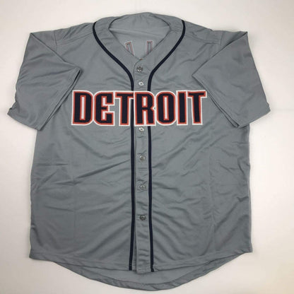 Autographed/Signed Al Kaline Detroit Grey Baseball Jersey JSA COA