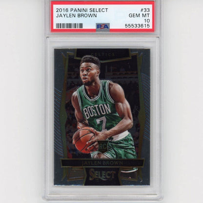 Graded 2016-17 Panini Select Jaylen Brown #33 Rookie RC Basketball Card PSA 10 Gem Mint