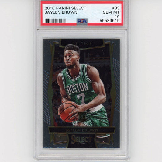 Graded 2016-17 Panini Select Jaylen Brown #33 Rookie RC Basketball Card PSA 10 Gem Mint