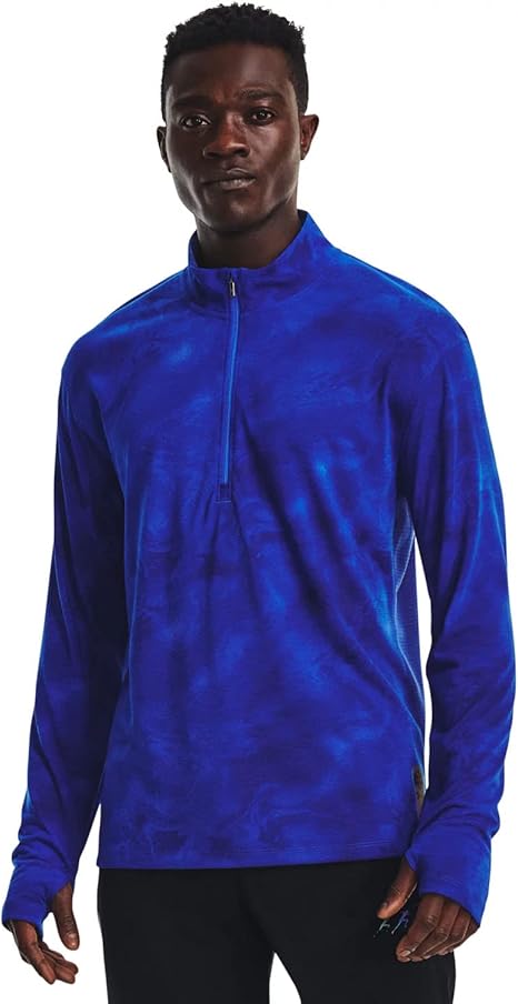 Under Armour - Mens Run Anywhere Streaker Hz Long-Sleeve T-Shirt, Color Bauhaus Blue/Versa Blue/Reflective (456), Size: Medium