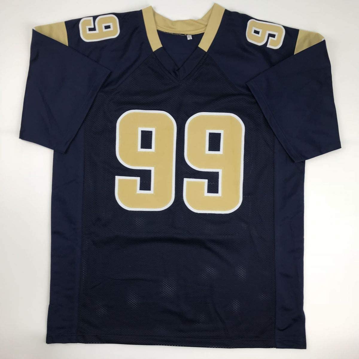 Autographed/Signed Aaron Donald Los Angeles LA Dark Blue Football Jersey JSA COA