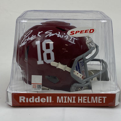 Autographed/Signed Patrick Surtain II Alabama Crimson Tide Mini College Football Helmet JSA COA