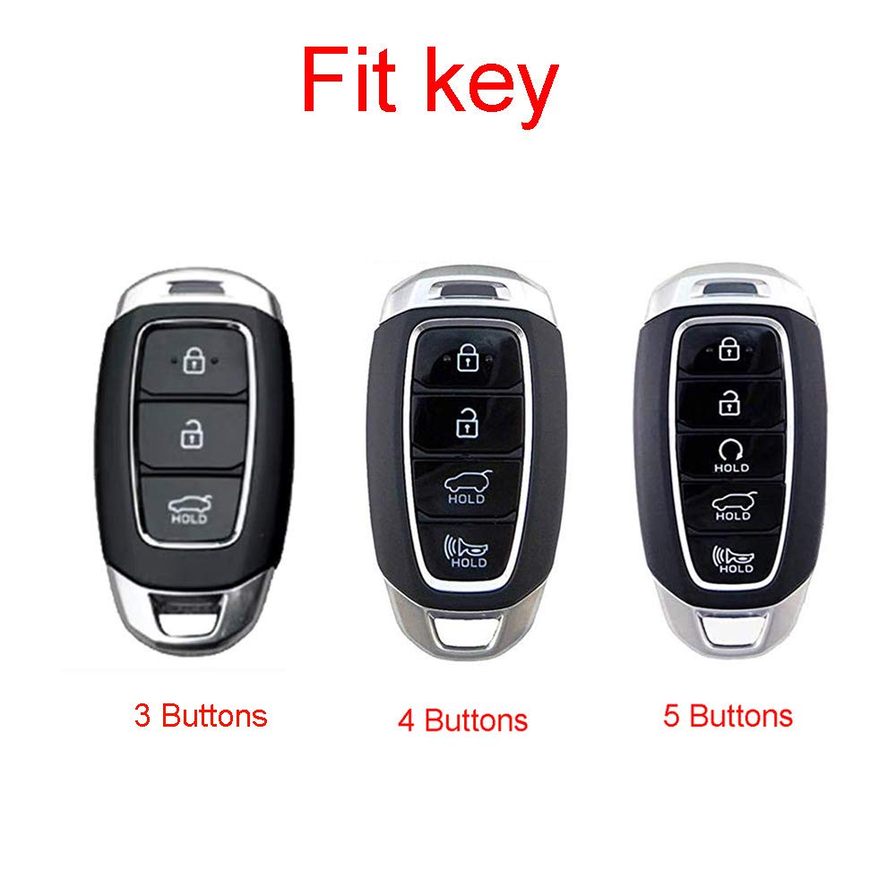 ROYALFOX Key Fob Remote Soft Case Cover Shell for select Hyundai, black