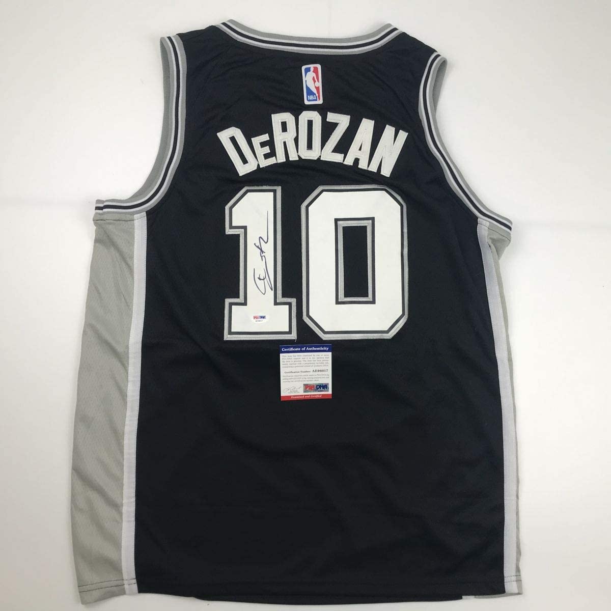 Autographed/Signed DeMar DeRozan San Antonio Black Basketball Jersey PSA/DNA COA