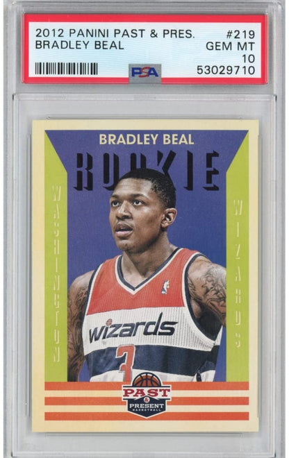 Graded 2012-13 Panini Past & Present Bradley Beal #219 Rookie RC Basketball Card PSA 10 Gem Mint
