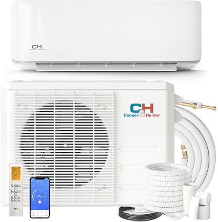 Cooper & Hunter 9, 000 BTU, 115V, 25 SEER, Mini Split AC/Heating system Sophia Series with 16ft Installation Kit