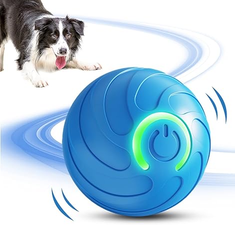 2025 New Vibrating Dog Ball, Automatic Moving Dog Ball, Pet Bounce Ball, Interactive Dog Toys, Viral Bouncing Ball, Shaky Ball Toy Rolling Ball Toys for Small Cats Dogs (s-Blue)