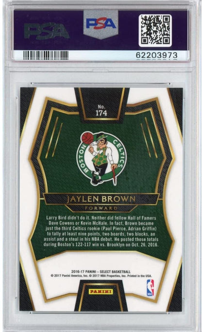 Graded 2016-17 Panini Select Jaylen Brown #174 Premier Rookie RC Basketball Card PSA 10 Gem Mint