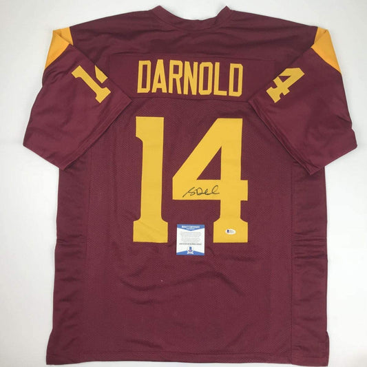 Autographed/Signed Sam Darnold USC Southen Cal Maroon College Football Jersey JSA COA