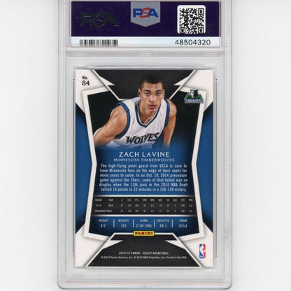 Graded 2014-15 Panini Select Zach LaVine #84 Rookie RC Basketball Card PSA 10 Gem Mint