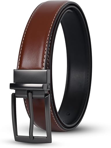 Reversible Kids Leather Belt - Black and Brown Belt for School and Everyday Casual Wear