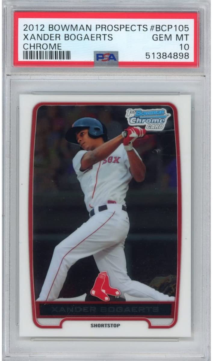 Graded 2012 Bowman Chrome Prospects Xander Bogaerts #BCP105 Rookie RC Baseball Card PSA 10 Gem Mint