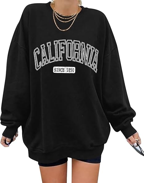 ORANDESIGNE Oversized Graphic Sweatshirt for Women Long Sleeve Crewneck Pullover Casual Fall Hoodie Tops 2025