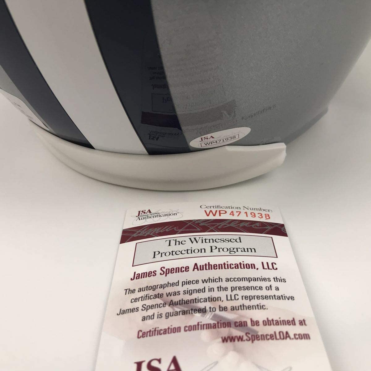 Autographed/Signed Jason Witten Dallas Cowboys Full Size FS F/S Replica Football Helmet JSA COA