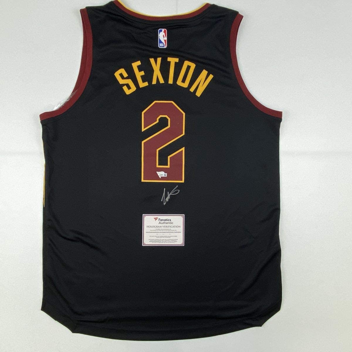 Autographed/Signed Collin Sexton Cleveland Cavaliers Black Basketball Jersey Fanatics COA