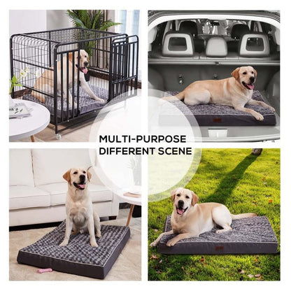XL Orthopedic Dog Bed for Large and Extra Large Dogs, Egg-Crate Foam - GREY