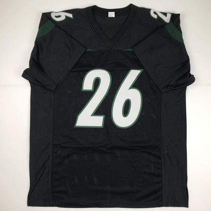 Autographed/Signed Le'Veon LeVeon Bell New York Black Football Jersey JSA COA