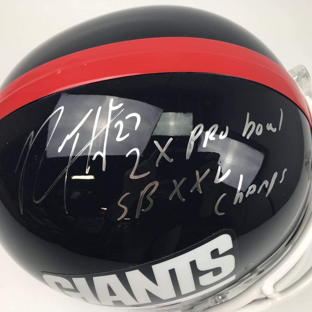 Autographed/Signed Rodney Hampton Inscribed New York Giants Full Size FS F/S Replica Football Helmet PSA/DNA COA